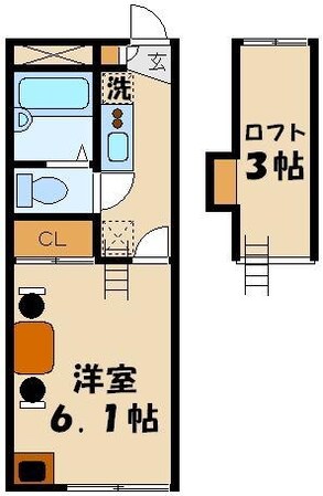 レオパレスＭＩＮＯＲＩの物件間取画像